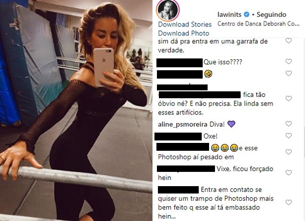 Danielle Winits é acusada de abusar de Photoshop em foto (Foto: Reprodução/Instagram)