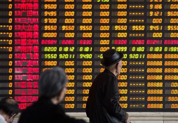 Bolsa de Valores de Xangai , na China ; mercado financeiro na China ; ações na China ; economia da China ; (Foto: Getty Images)