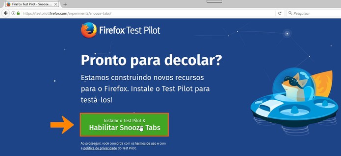 Ative o Snooze Tabs no Firefox pelo computador (Foto: Reprodução/Barbara Mannara)
