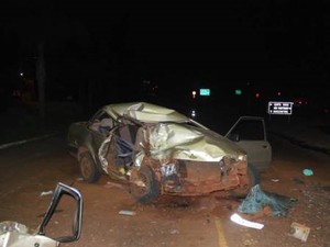 Acidente na ERS-342 deixou em um homem morto em Três de Maio (RS) (Foto: Paulo Marques Notícias/Divulgação)