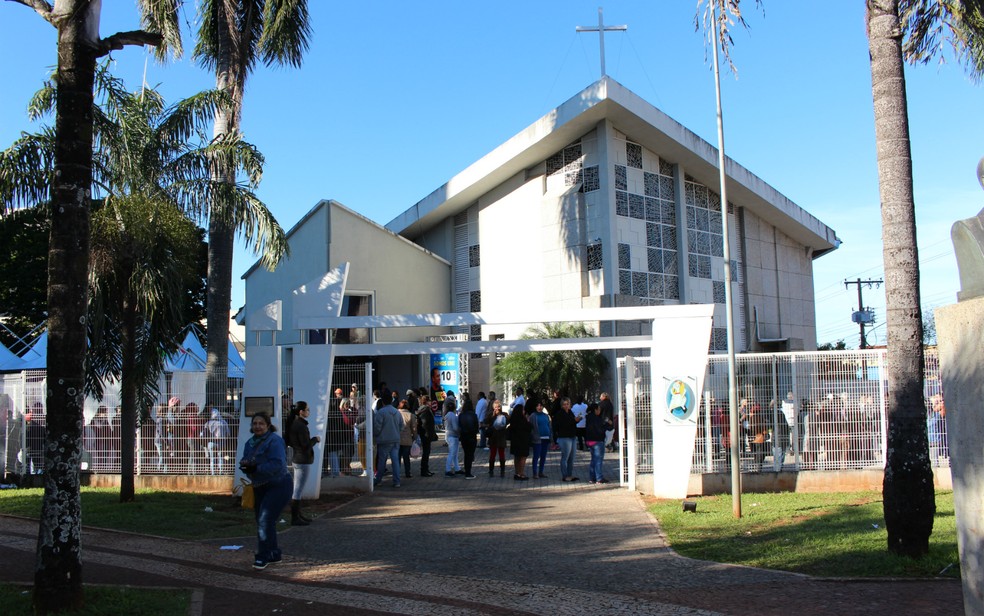 Paróquia de Santo Antônio, em Campo Grande (MS) — Foto: Anderson Viegas/G1 MS