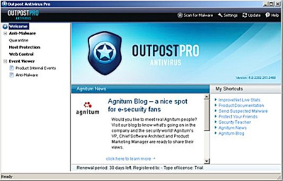 Outpost antivirus категория защиты