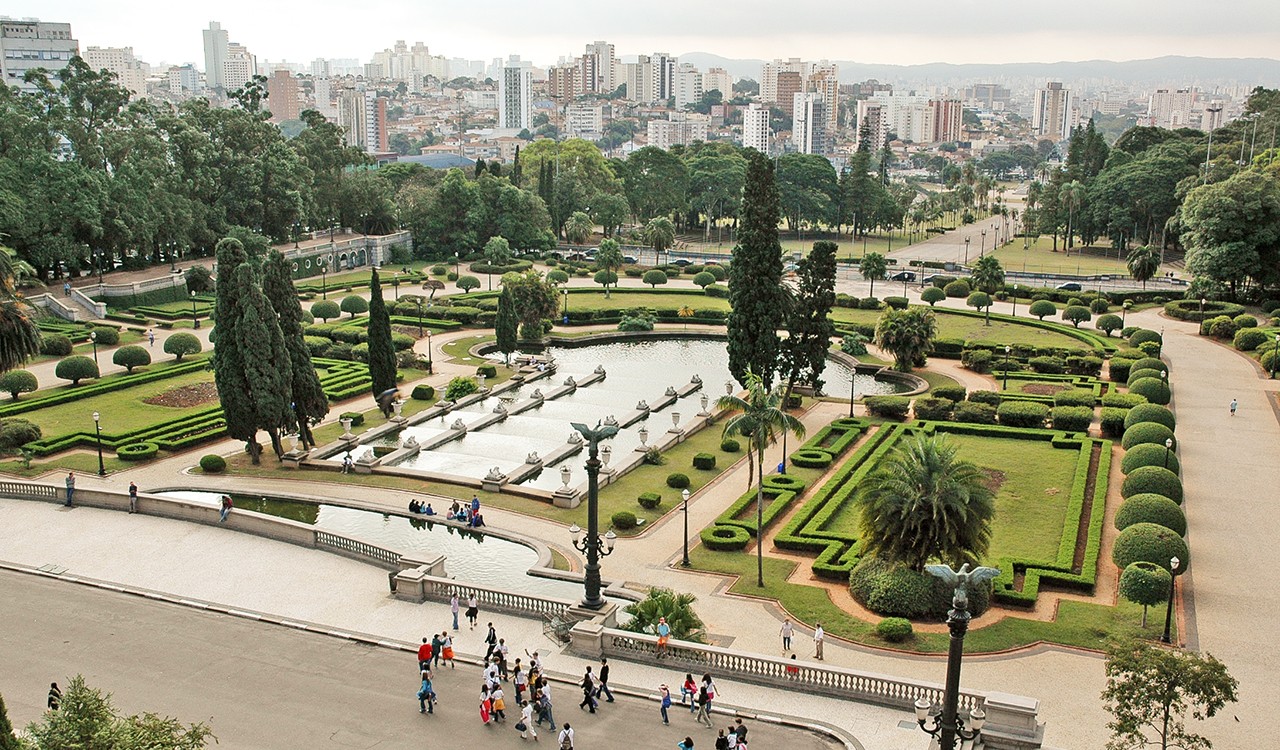 Jardim do Museu do Ipiranga (Museu Paulista) no Parque da Independência em São Paulo (Foto: Museu Paulista da USP / Divulgação)