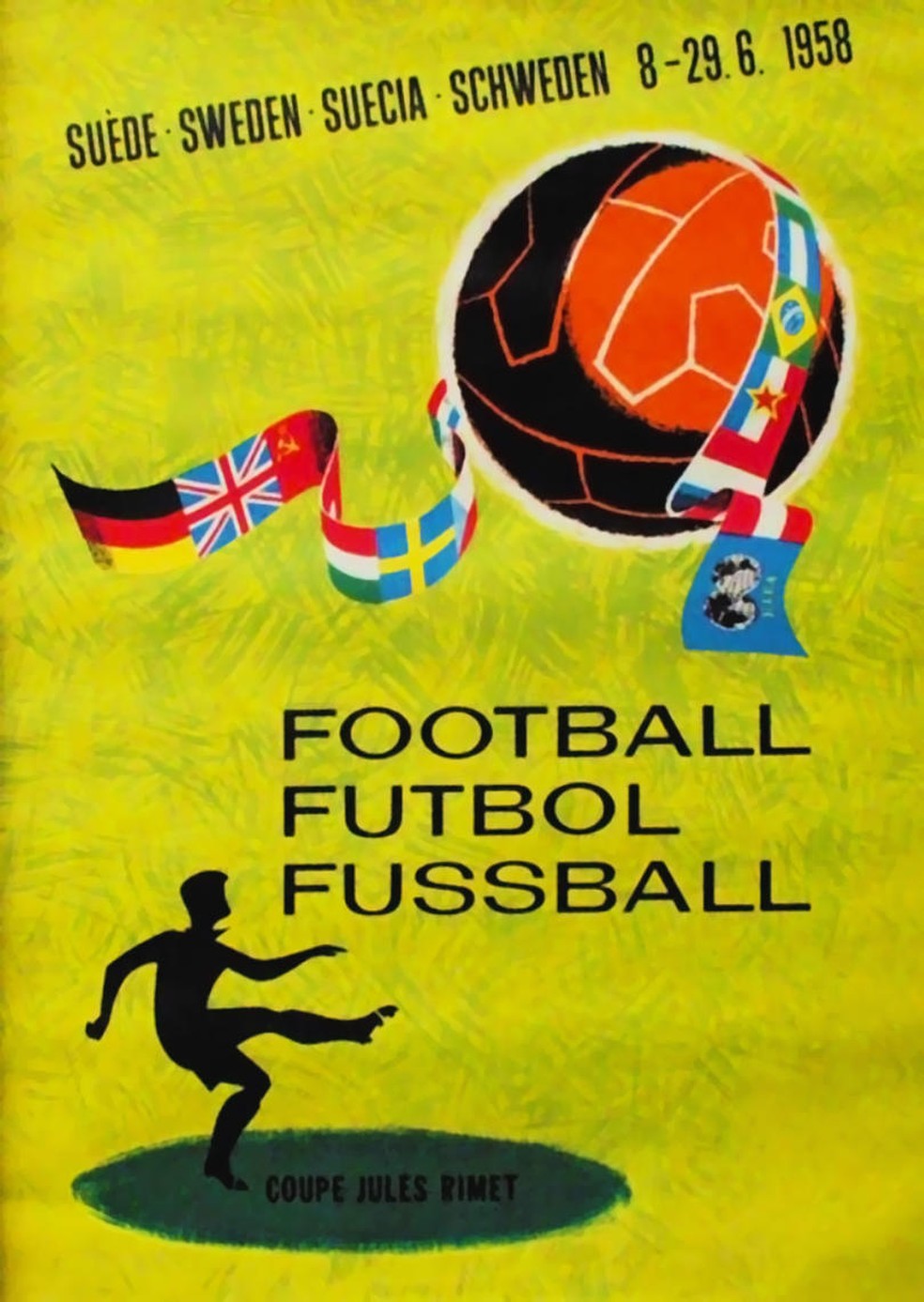 Pôster Copa do Mundo 1958 — Foto: Divulgação/Fifa