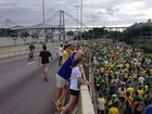 Florianópolis e cidades de SC registram atos na tarde de domingo 
