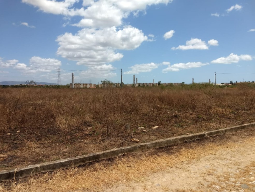 Corpo foi encontrado Foi encontrado dentro de um veículo no Araturi, Caucaia. — Foto: Brenda Albuquerque/Sistema Verdes Mares
