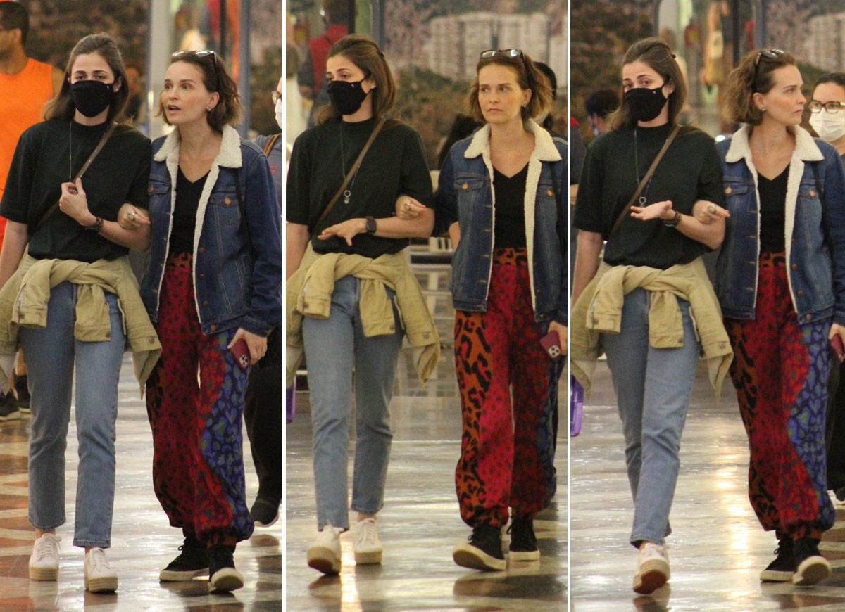 Fernanda Rodrigues e Eduarda Porto passeiam em shopping do Rio (Foto: Rodrigo Adão/AgNews)