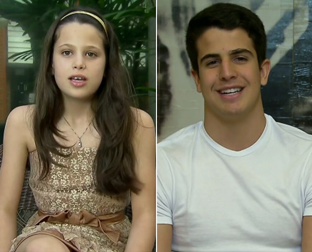 Sophia e Enzo: filhos de Edson Celulari com a atriz Claudia Raia (Foto: TV Globo)