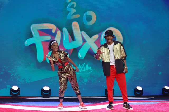 Fanieh e Lucas Penteado no programa 'É o fluxo' (Foto: Divulgação)