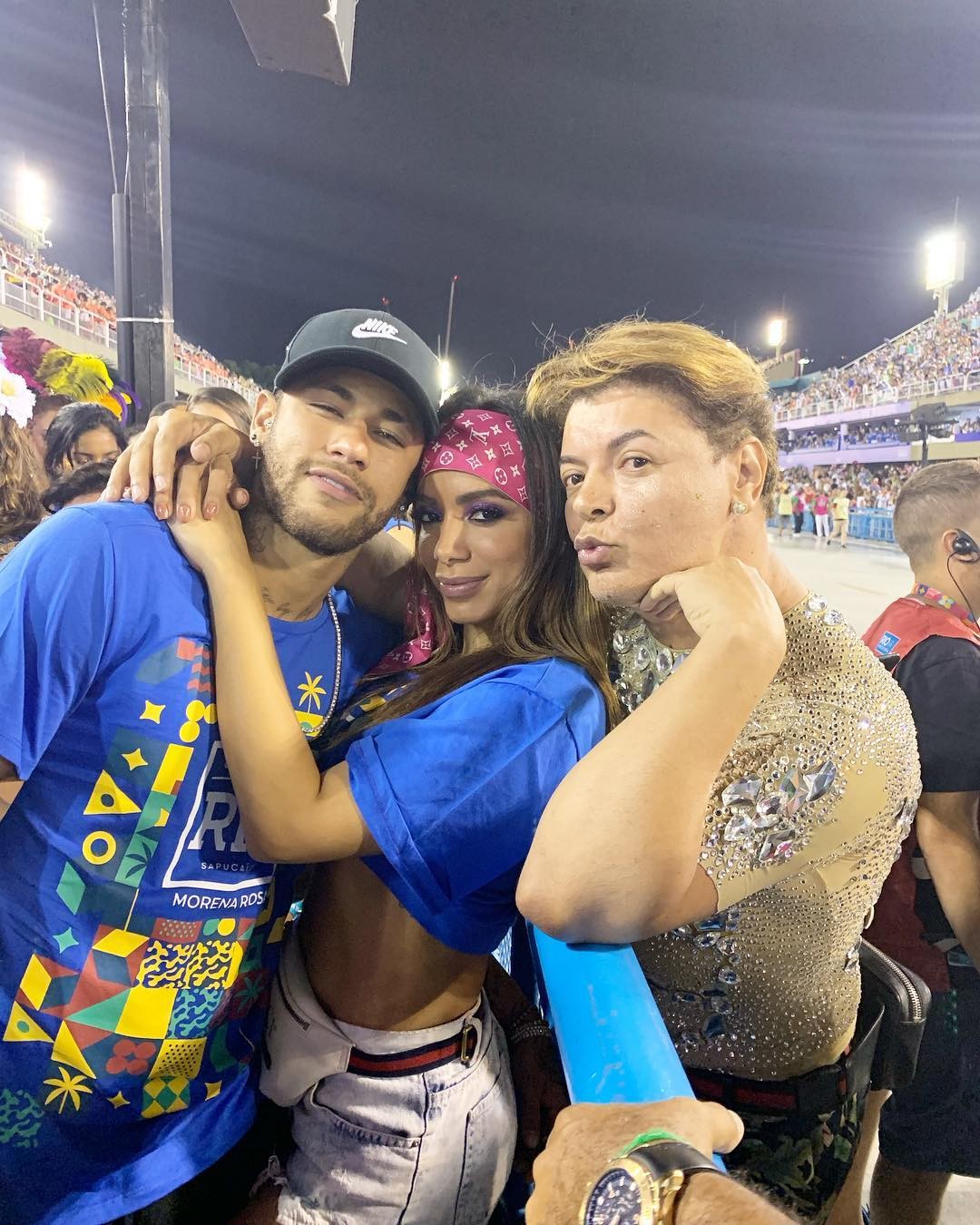 Anitta, Neymar e David Brazil (Foto: Reprodução/Instagram)