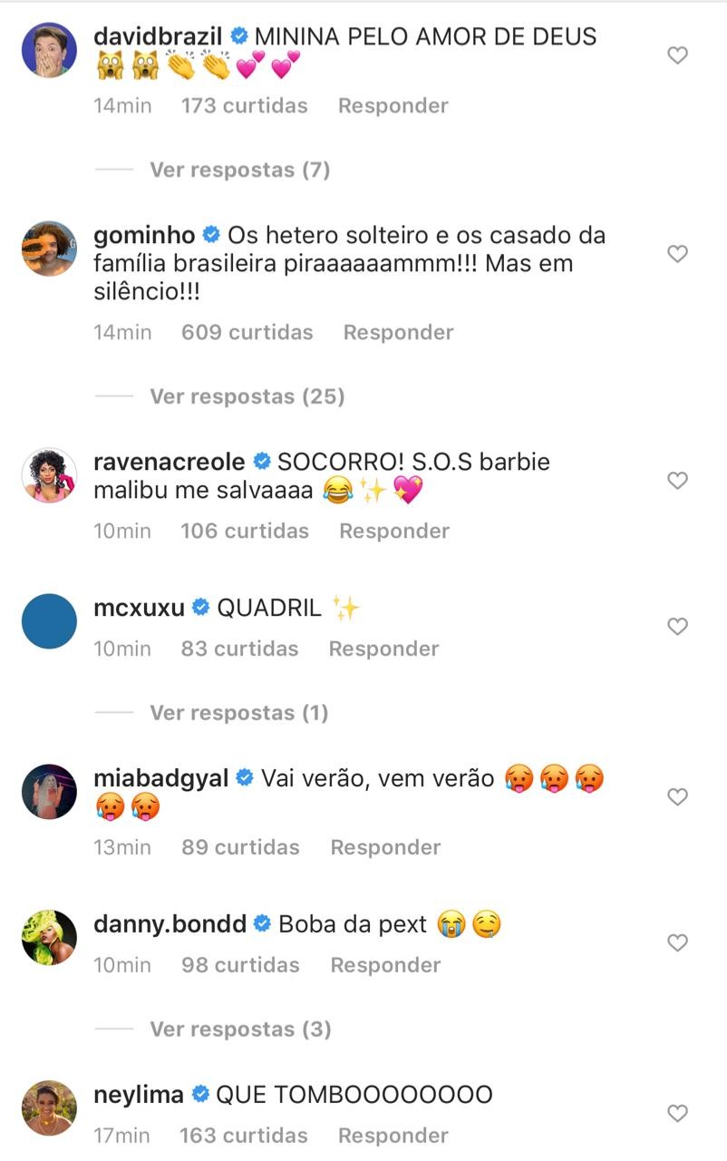 Pabllo Vittar posa de biquíni em Miami e famosos elogiam (Foto: Reprodução/Instagram)