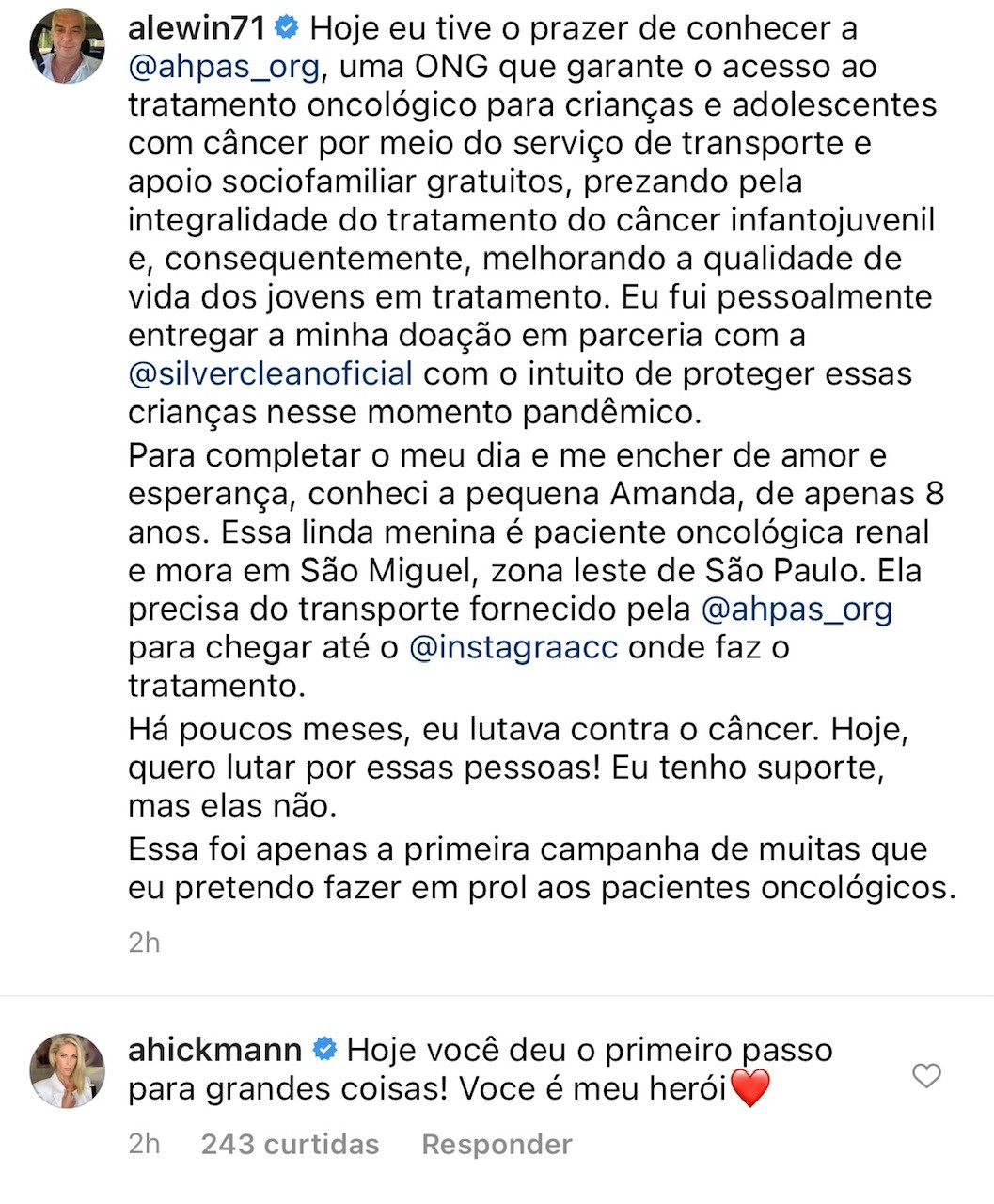 Ana Hickmann elogia o marido, Alexandre Correa (Foto: Reprodução/Instagram)