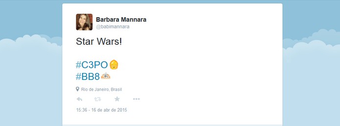 Emojis no Twitter com personagens de Star Wars (Foto: Reprodu??o/Barbara Mannara)