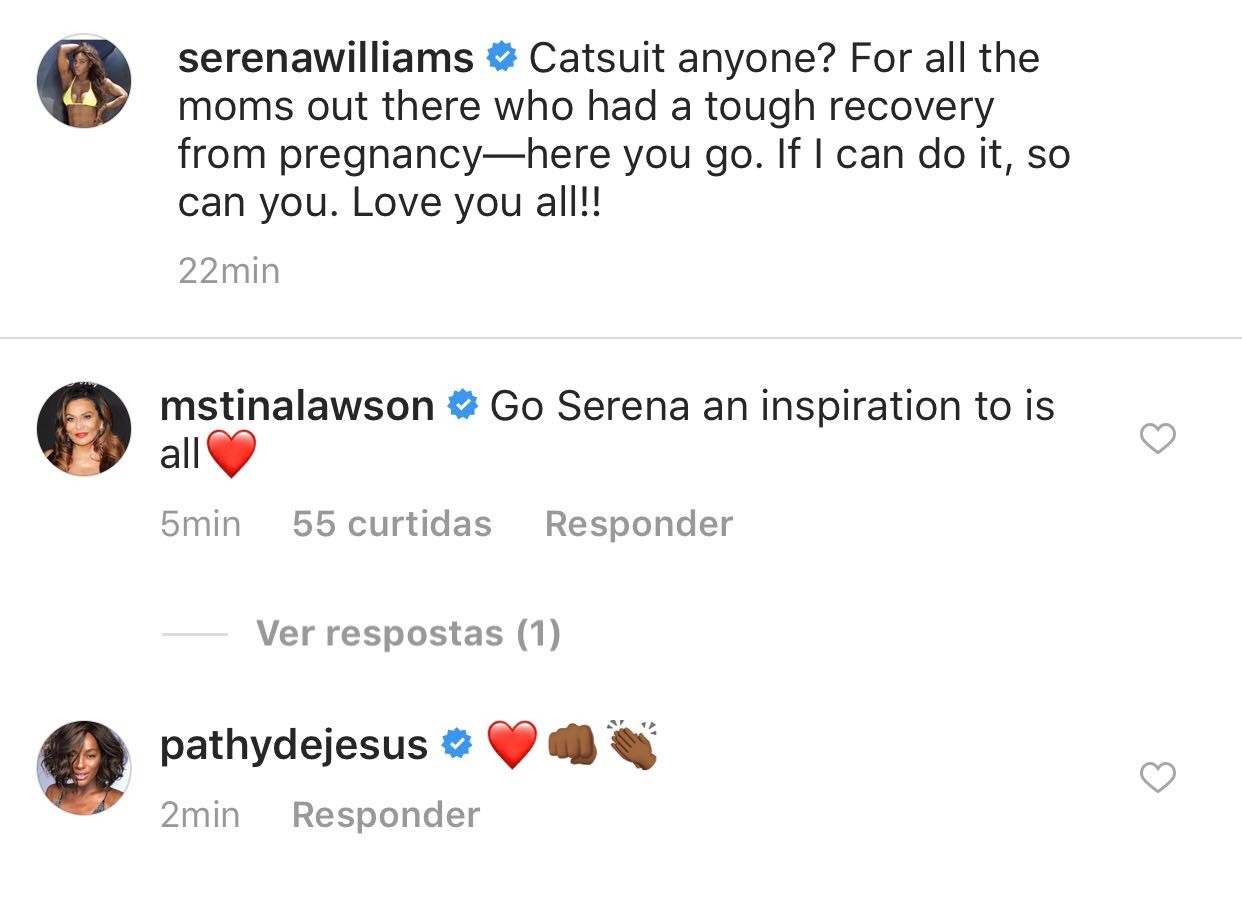 Serena Williams recebe elogios de Tina Knowles - mãe de Beyoncé (Foto: Reprodução/Instagram)