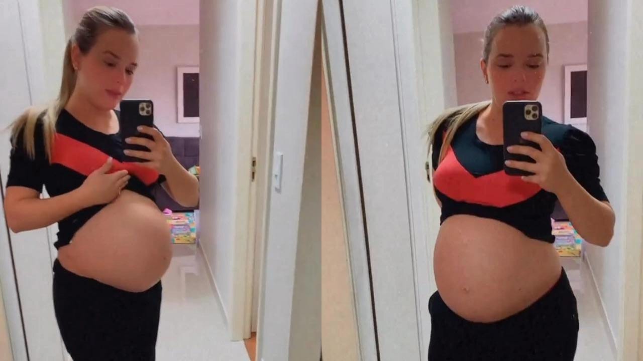 Thaeme está grávida de 37 semanas de Ivy (Foto: Reprodução Instagram)