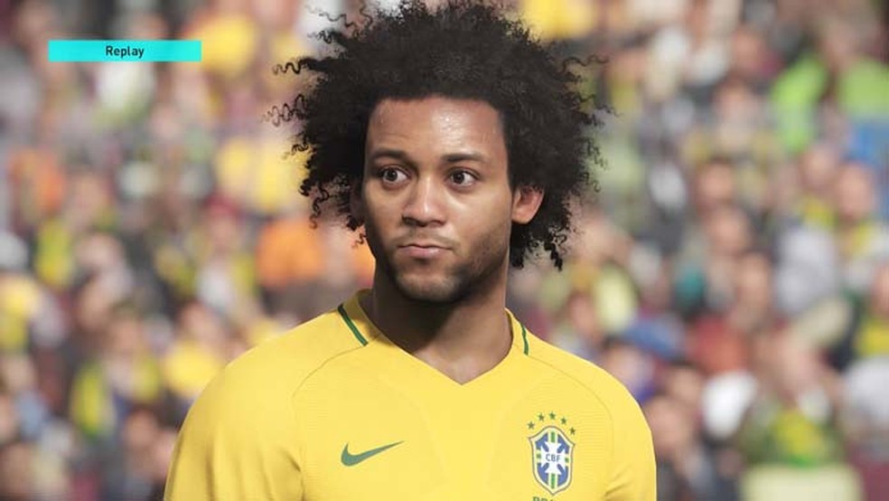 Campeão da Europa com o Real Madrid, Marcelo impressiona pelo realismo em PES 2018 (Foto: Reprodução/Murilo Molina)