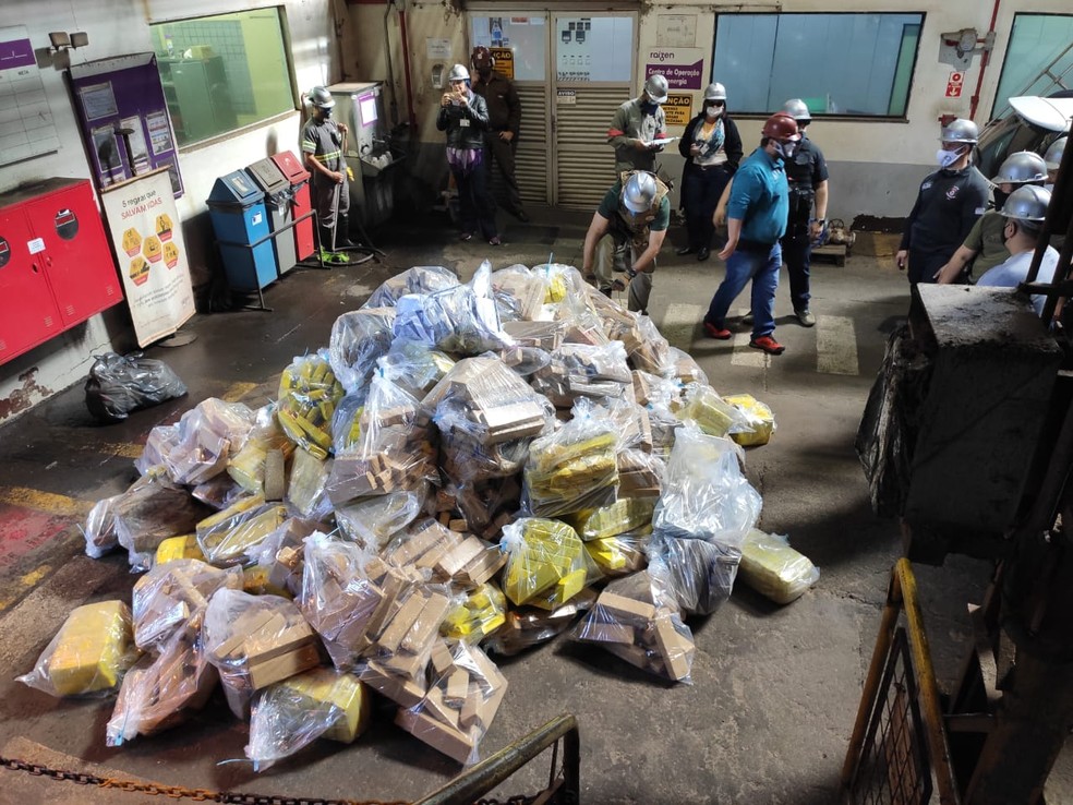 Duas toneladas de droga foram incineradas em Tarum&atilde; &mdash; Foto: Pol&iacute;cia Civil / Divulga&ccedil;&atilde;o 