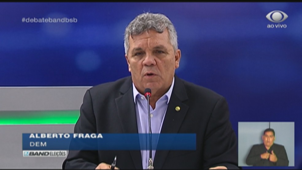 Alberto Fraga (DEM), candidato ao governo do Distrito Federal (Foto: TV Band/Reprodução)