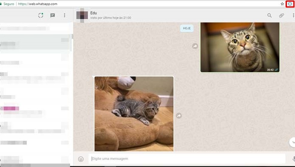 Clique no ícone do WhatsApp Blur (Foto: Reprodução/ Taysa Coelho)