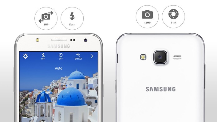 J5 e J7 têm câmera para selfies de 5 megapixels (Foto: Reprodução/Site oficial da Samsung)