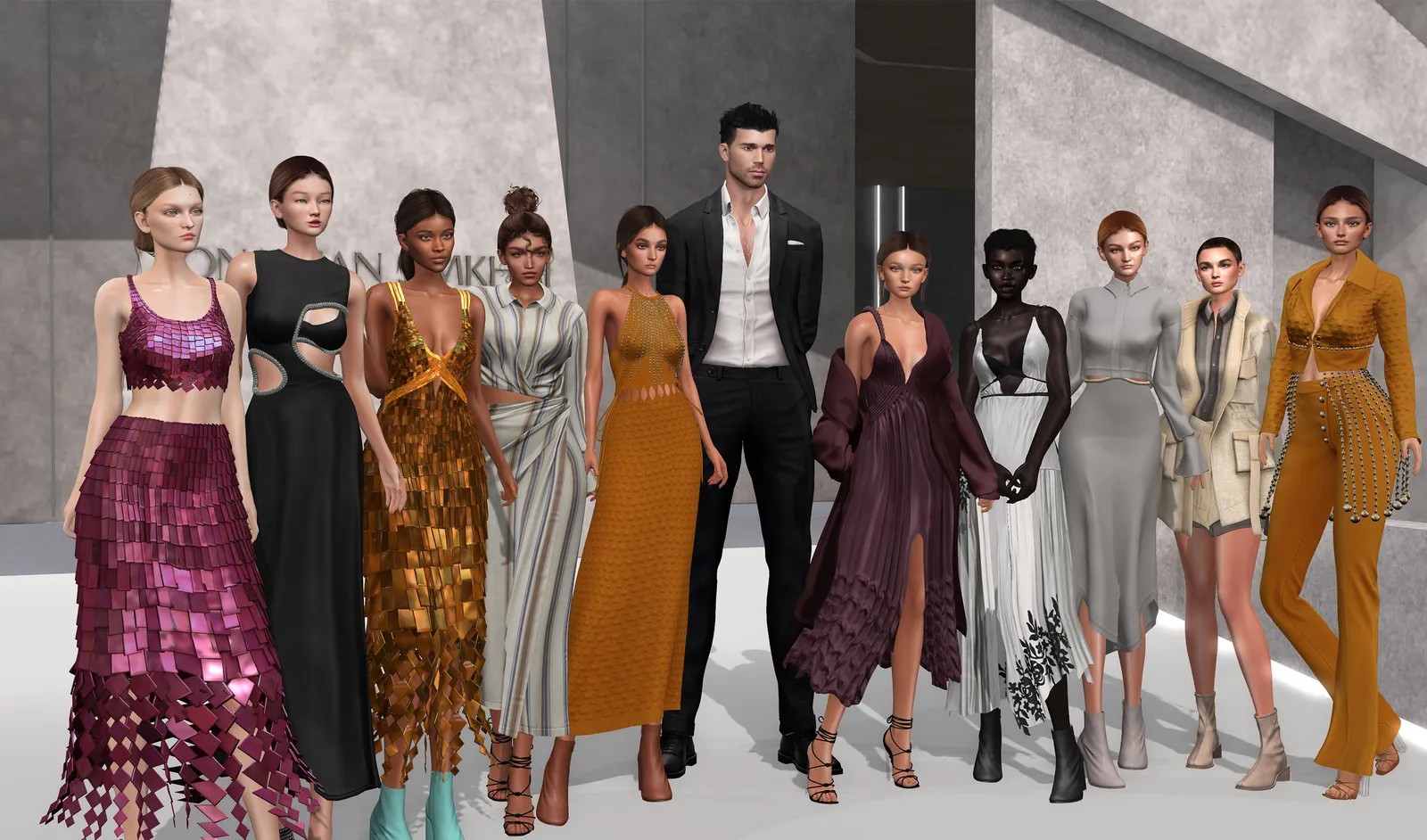 Blueberry worked on a collection with luxury brand Jonathan Simkhai for Metaverse Fashion Week (Foto: Reprodução/ Blueberry)