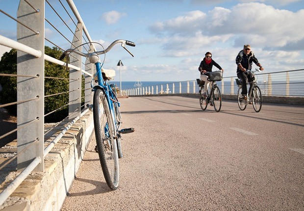 A rota de bicicleta de San Remo, na Itália, é uma das mais bonitas da Europa (Foto: Reprodução/pistaciclabile.com)