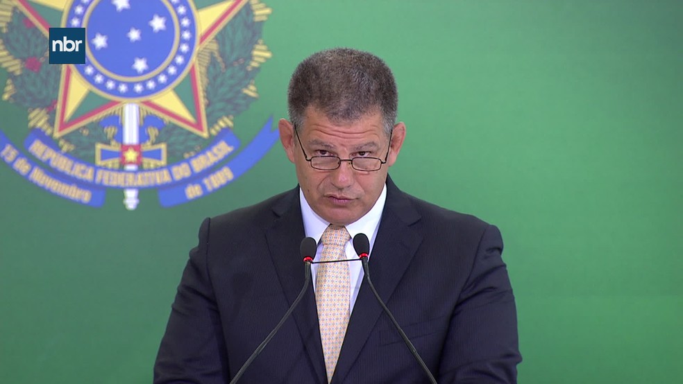 O ministro da Secretaria-Geral da PresidÃªncia, Gustavo Bebianno â€” Foto: ReproduÃ§Ã£o/NBR