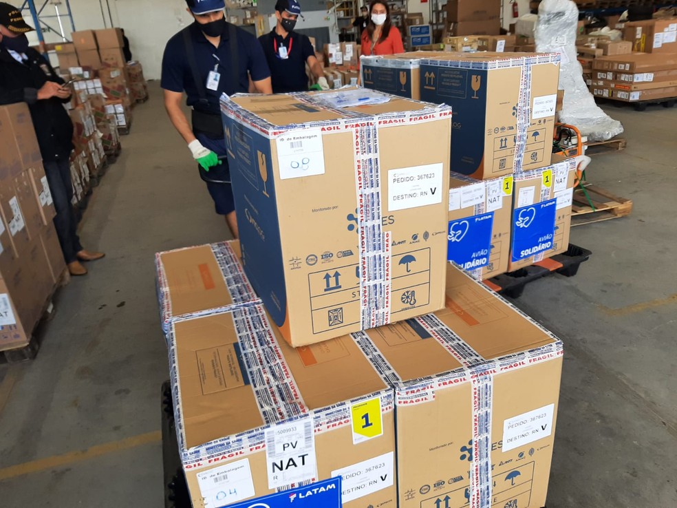 RN recebe mais 85 mil doses de vacinas contra Covid — Foto: Divulgação/Sesap