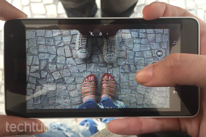 Interface da câmera do Lumia 535 (Foto: Lucas Mendes/TechTudo)