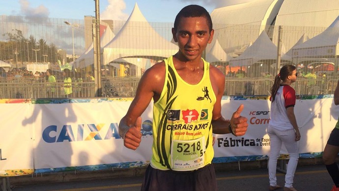 Marciel Miranda foi o primeiro colocado na prova de 5 Km da Meia Maratona do Sol. (Foto: Júlia Carvalho/GloboEsporte.com)