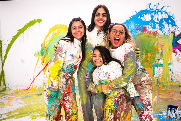 Eduarda Brasil, Mariah Yohana, Neto Junqueira e Talita Cipriano, finalistas do The Voice Kids (Foto: Globo / João Miguel Junior)