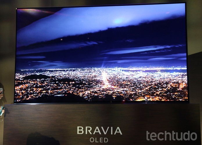 Linha Bravia A1E, com display OLED 4K, contará com Google Assistant (Foto: Anna Kellen Bull/TechTudo)