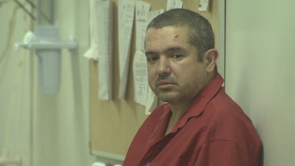Jonas Zandoná, que foi preso por suspeita de arremessar a mulher — Foto: Reprodução/TV Globo