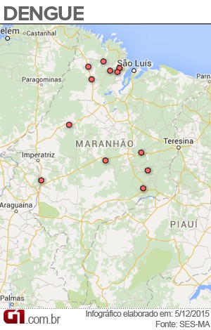 Cidades com maior incidência de dengue no Maranhão (Foto: Maurício Araya / G1)