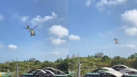 Helicóptero que jogava doces para crianças deixa 8 feridos na Tailândia; 5 são crianças