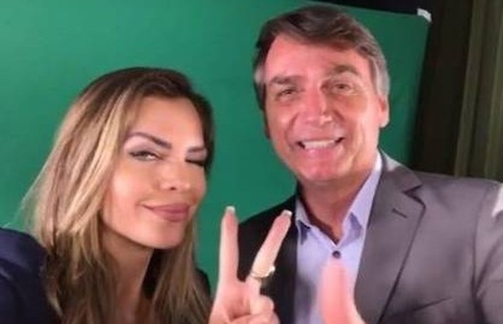 Pâmela Bório e Jair Bolsonaro  — Foto: Foto: reprodução