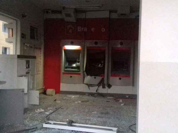 Explosão banco Serra do Salitre (Foto: Polícia Militar/Divulgação)