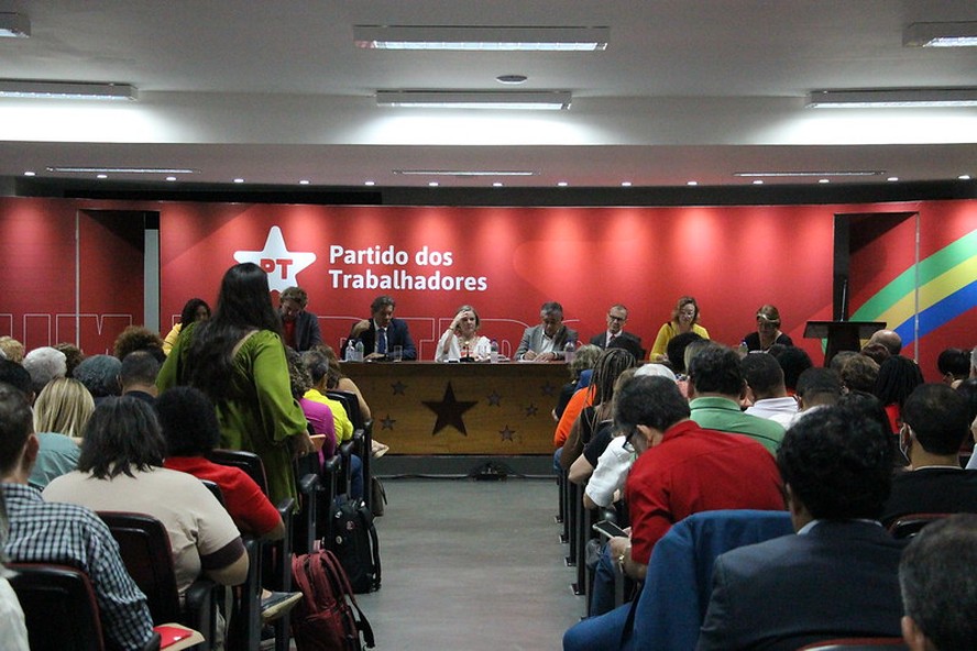 Reunião do Diretório Nacional do PT na sede em Brasília