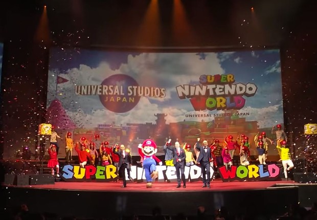 Evento de apresentação da Super Nintendo World (Foto: Reprodução/YouTube)