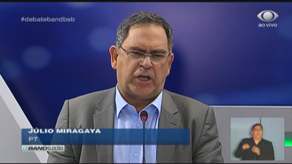 Miragaya (PT), candidato ao governo do Distrito Federal (Foto: TV Band/Reprodução)