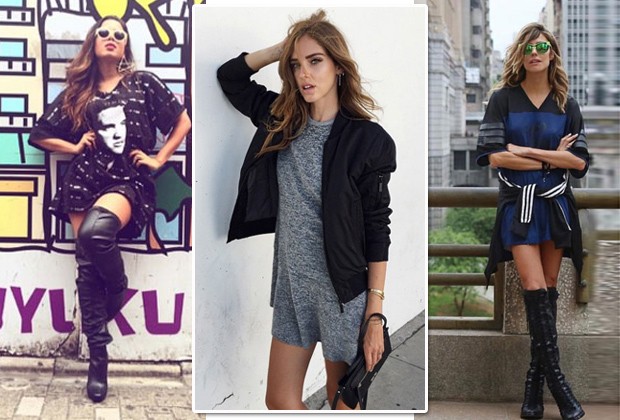 Anitta, Chiara Ferragni e Martha Graeff são fãs do vestido-camiseta (Foto: Reprodução Instagram)