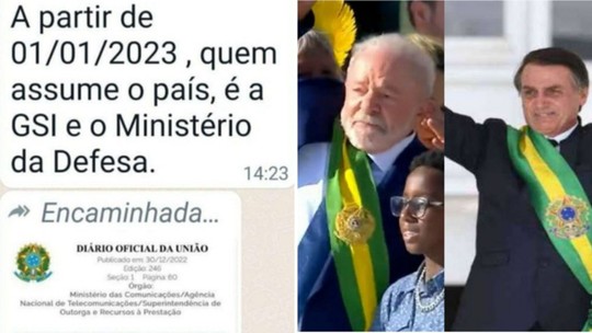 Faixa presidencial e General Heleno presidente: as fake news do dia da posse de Lula