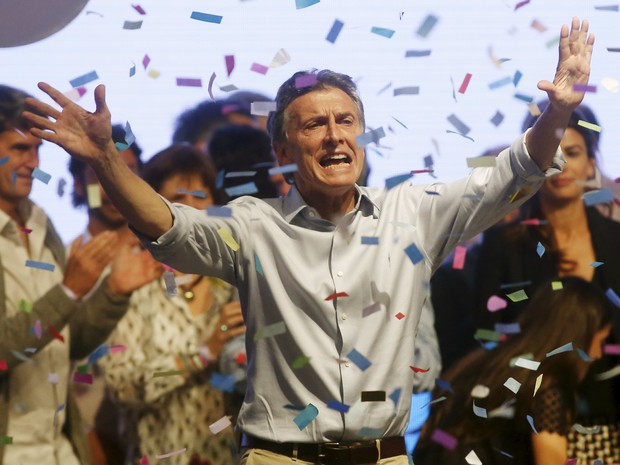 Candidato pelo Pro, Mauricio Macri, discursa (Foto: Agustin Marcarian/Reuters)