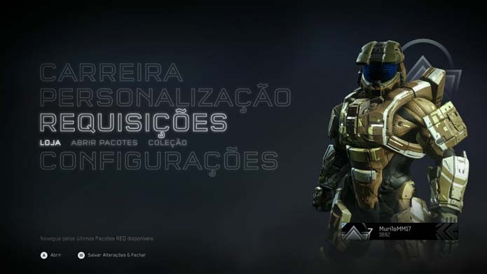 Halo 5: como desbloquear partes de armaduras (Foto: Reprodução/Murilo Molina)