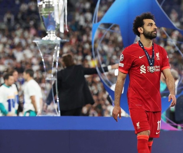 Salah, atacante do Liverpool, desabafou nas redes sociais após derrota na final da Champions League (Foto: Reprodução / Twitter)