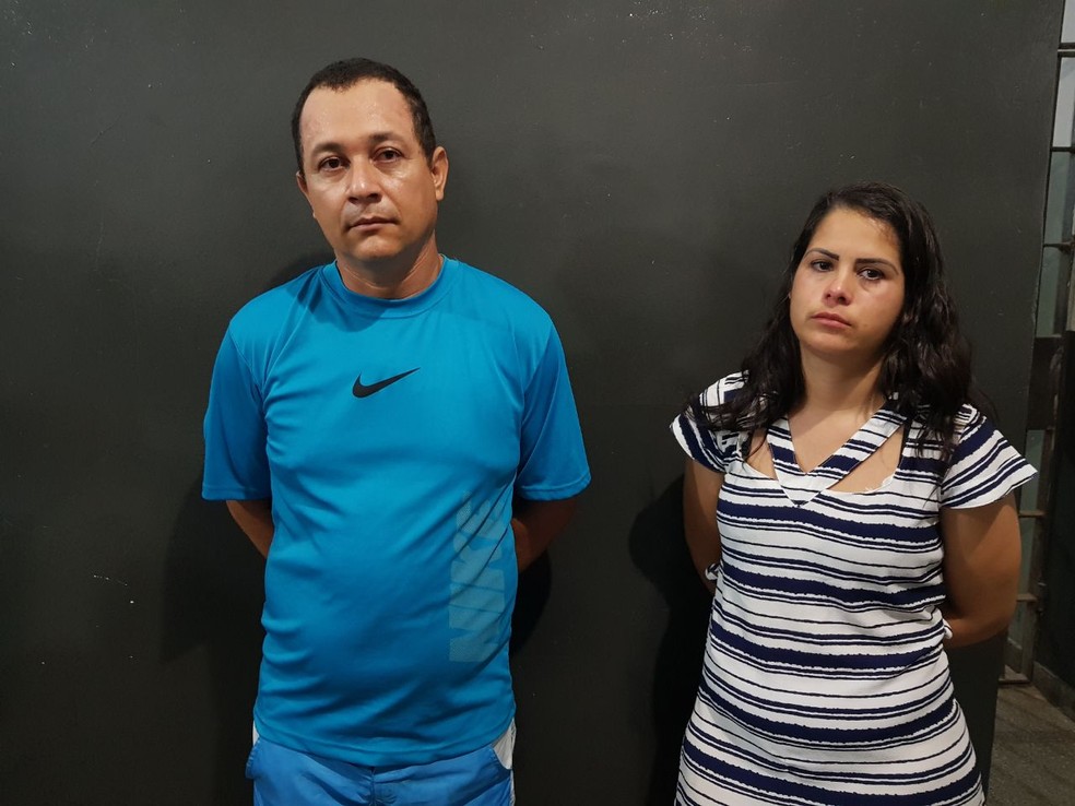 Ã‰lio e NatÃ¡lia dos Santos foram presos em flagrante na quinta-feira (7), no Bairro Pedregal, em CuiabÃ¡ (Foto: PolÃ­cia Civil de MT/DivulgaÃ§Ã£o)