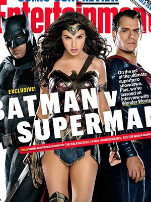Capa traz filme 'Batman vs Superman: A Origem da Justiça' (Foto: Divulgação/'Entertainment Weekly')