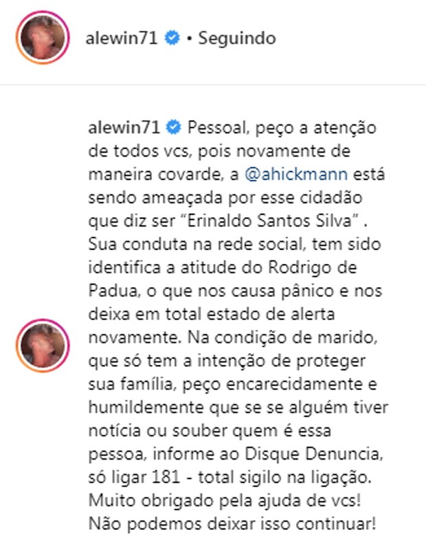 Post de Alexandre Corrêa (Foto: Reprodução/Instagram)