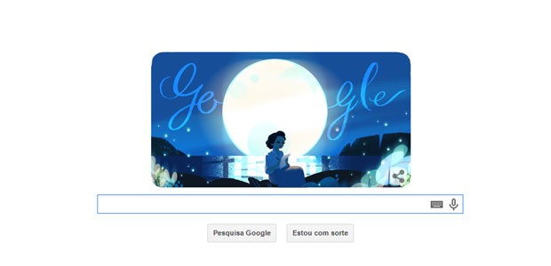 Doodle celebra os 113 anos do nascimento da poeta Cecília Meireles (Foto: Reprodução/Google)
