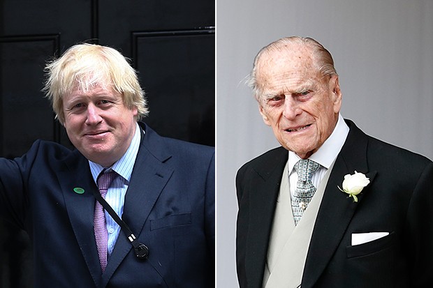 Boris Johnson e Príncipe Philip (Foto: Getty Images)